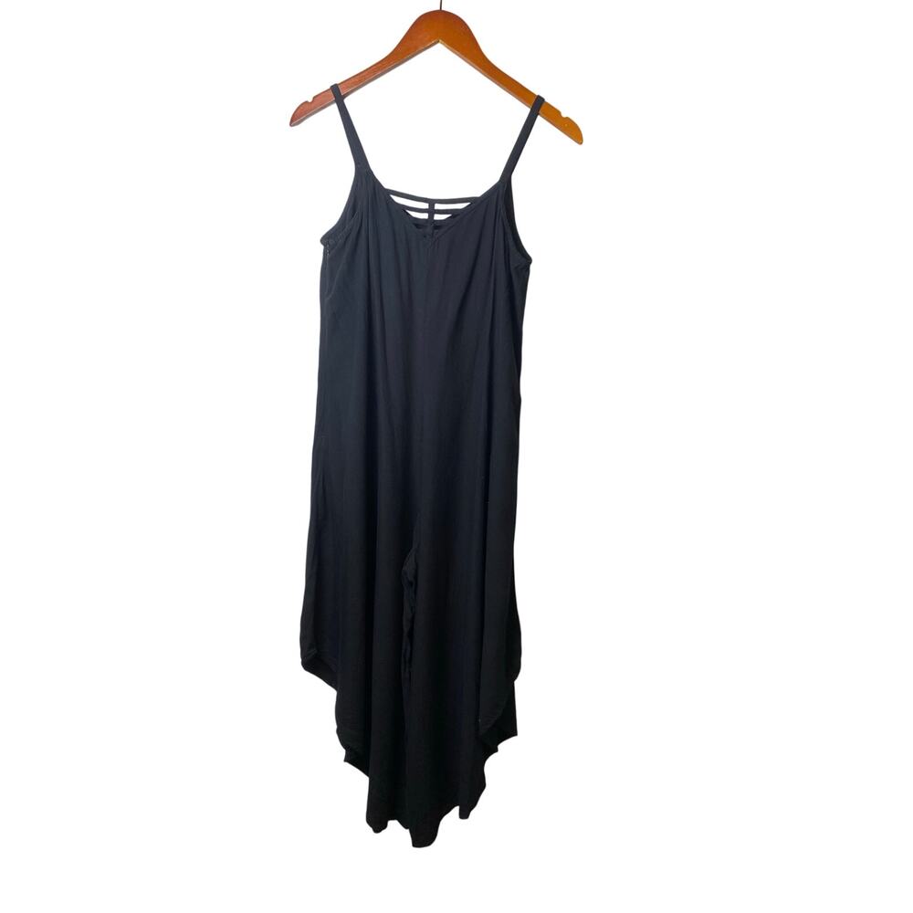 MSK Black Wide Leg Spaghetti Strap Jumpsuit Goth Whimsygoth Women's Size Small